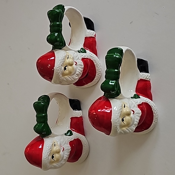 Frankel Winking Santa Napkin Ring Holders, S/3 - Picture 1 of 11